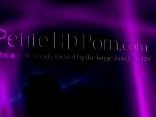 Skinny Teen Takes Two Huge Cocks In Anal Threesome